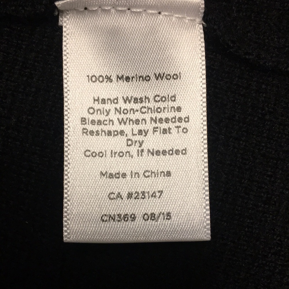 TALBOTS Merino Wool Sweater Dress, Zipper Detailing, Black, Medium - Picture 6 of 6